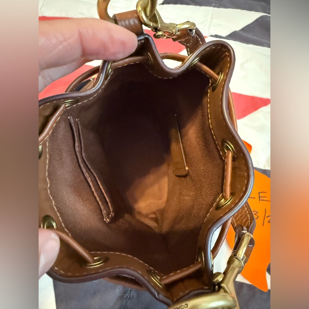 Coach Brown Mickey Mouse Bucket Bag - Picture 3 of 5